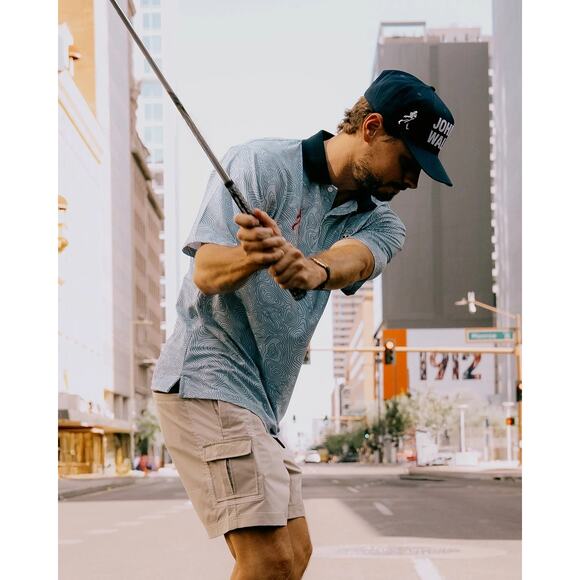 Devereux Golf x Johnnie Walker Topo Blue Polo - Sky Topo - Size L - NEW - Picture 4 of 6